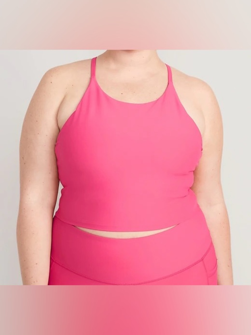 Light Support PowerSoft hot pink Longline Sports Bra size XL